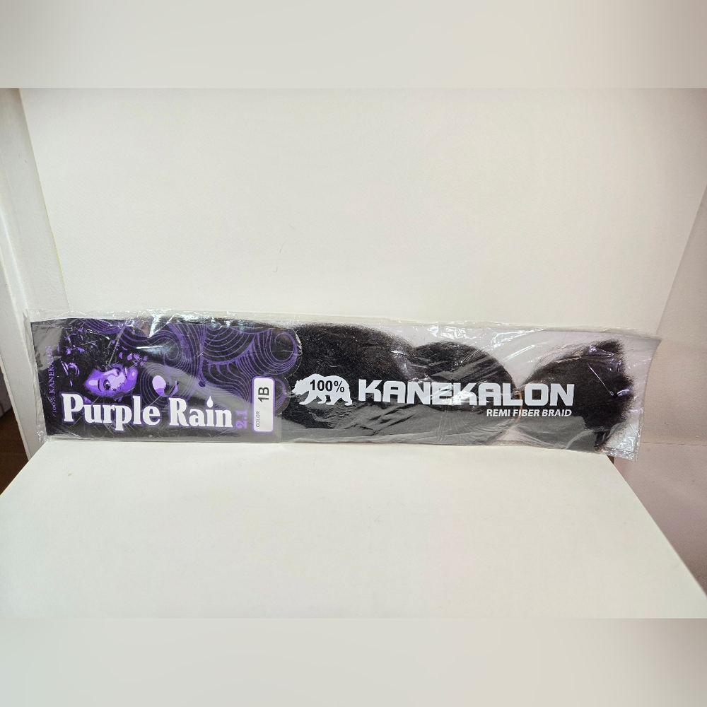 100% Kanekalon Remi Fiber Braid. Purple Rain Remi Fiber Hair Color 1B Synthetic